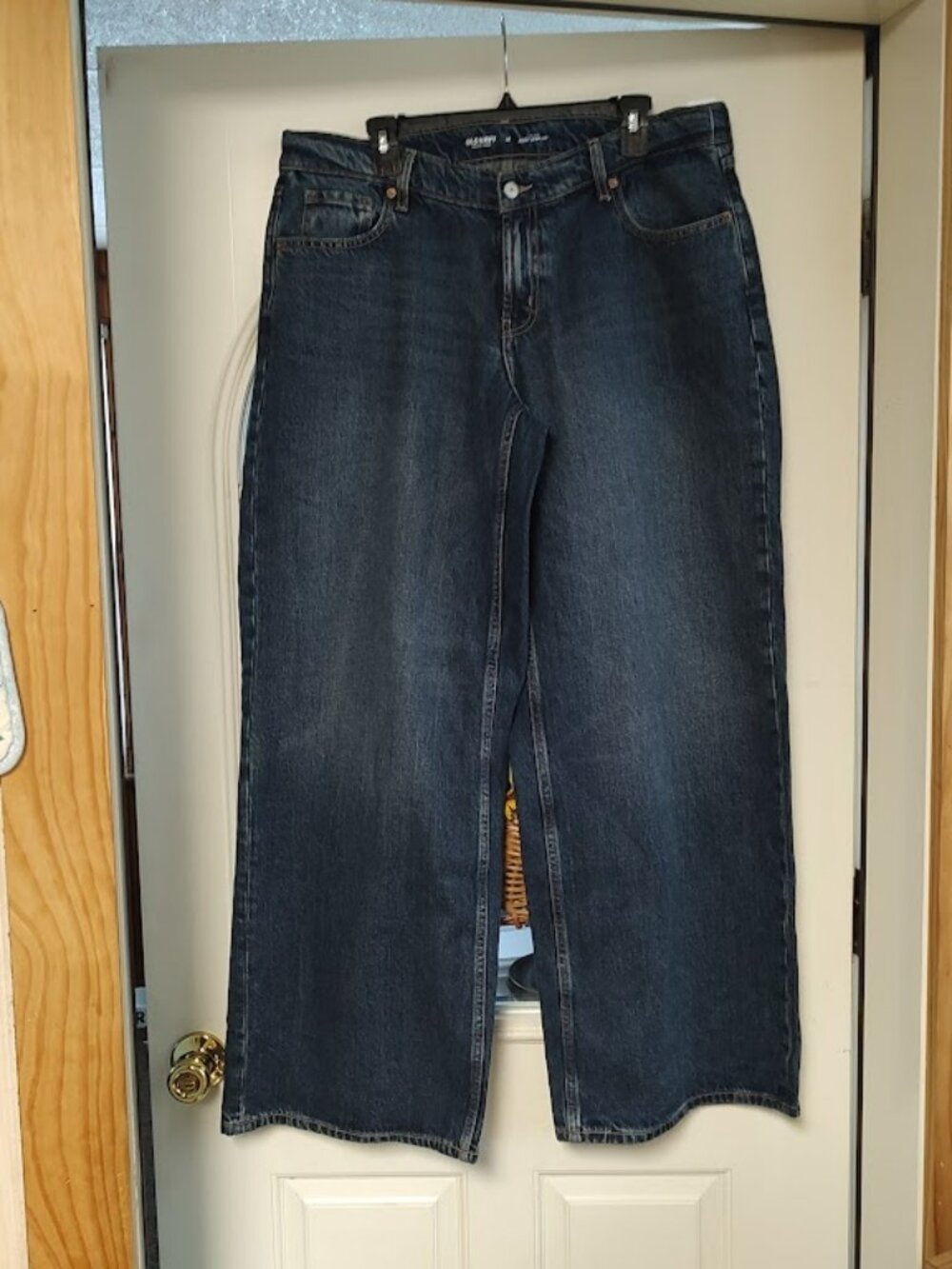 New Old Navy Drapey Denim Low Rise Baggy Wide Leg Jeans Size Women's 14